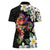 Hawaiian Lei Day Women Polo Shirt Plumeria and Turtle with Polynesian Tribal Pattern