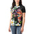 Hawaiian Lei Day Women Polo Shirt Plumeria and Turtle with Polynesian Tribal Pattern