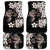 Hawaiian Lei Day Car Mats Plumeria and Turtle with Polynesian Tribal Pattern Grayscale Color