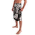 Hawaiian Lei Day Lavalava Plumeria and Turtle with Polynesian Tribal Pattern Grayscale Color