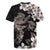 Hawaiian Lei Day Rugby Jersey Plumeria and Turtle with Polynesian Tribal Pattern Grayscale Color