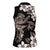 Hawaiian Lei Day Women Sleeveless Polo Shirt Plumeria and Turtle with Polynesian Tribal Pattern Grayscale Color