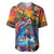 Hawaiian Lei Day Baseball Jersey Dolphins with Colorful Corals and Romantic Sunset