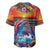 Hawaiian Lei Day Baseball Jersey Dolphins with Colorful Corals and Romantic Sunset