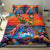 Hawaiian Lei Day Bedding Set Dolphins with Colorful Corals and Romantic Sunset