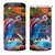 Hawaiian Lei Day 4 in 1 Can Cooler Tumbler Dolphins with Colorful Corals and Romantic Sunset