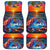 Hawaiian Lei Day Car Mats Dolphins with Colorful Corals and Romantic Sunset