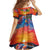 Hawaiian Lei Day Family Matching Mermaid Dress and Hawaiian Shirt Dolphins with Colorful Corals and Romantic Sunset