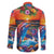 Hawaiian Lei Day Family Matching Mermaid Dress and Hawaiian Shirt Dolphins with Colorful Corals and Romantic Sunset