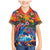 Hawaiian Lei Day Family Matching Mermaid Dress and Hawaiian Shirt Dolphins with Colorful Corals and Romantic Sunset
