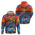 Hawaiian Lei Day Hoodie Dolphins with Colorful Corals and Romantic Sunset