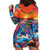 Hawaiian Lei Day Hoodie Dress Dolphins with Colorful Corals and Romantic Sunset