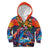 Hawaiian Lei Day Kid Hoodie Dolphins with Colorful Corals and Romantic Sunset