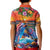 Hawaiian Lei Day Kid Polo Shirt Dolphins with Colorful Corals and Romantic Sunset