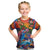 Hawaiian Lei Day Kid T Shirt Dolphins with Colorful Corals and Romantic Sunset