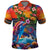 Hawaiian Lei Day Polo Shirt Dolphins with Colorful Corals and Romantic Sunset