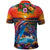 Hawaiian Lei Day Polo Shirt Dolphins with Colorful Corals and Romantic Sunset