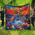 Hawaiian Lei Day Quilt Dolphins with Colorful Corals and Romantic Sunset