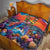 Hawaiian Lei Day Quilt Dolphins with Colorful Corals and Romantic Sunset