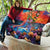 Hawaiian Lei Day Quilt Dolphins with Colorful Corals and Romantic Sunset