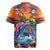 Hawaiian Lei Day Rugby Jersey Dolphins with Colorful Corals and Romantic Sunset