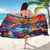 Hawaiian Lei Day Sarong Dolphins with Colorful Corals and Romantic Sunset