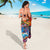 Hawaiian Lei Day Sarong Dolphins with Colorful Corals and Romantic Sunset