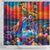 Hawaiian Lei Day Shower Curtain Dolphins with Colorful Corals and Romantic Sunset