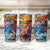 Hawaiian Lei Day Tumbler Cup Dolphins with Colorful Corals and Romantic Sunset