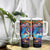 Hawaiian Lei Day Tumbler With Handle Dolphins with Colorful Corals and Romantic Sunset