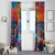 Hawaiian Lei Day Window Curtain Dolphins with Colorful Corals and Romantic Sunset