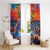 Hawaiian Lei Day Window Curtain Dolphins with Colorful Corals and Romantic Sunset