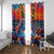 Hawaiian Lei Day Window Curtain Dolphins with Colorful Corals and Romantic Sunset