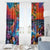 Hawaiian Lei Day Window Curtain Dolphins with Colorful Corals and Romantic Sunset