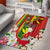 Personalised Hawaii and Philippines Together Area Rug The Emblems with Cultural Symbols Green-Yellow-Red Tricolor