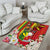 Personalised Hawaii and Philippines Together Area Rug The Emblems with Cultural Symbols Green-Yellow-Red Tricolor