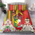 Personalised Hawaii and Philippines Together Bedding Set The Emblems with Cultural Symbols Green-Yellow-Red Tricolor