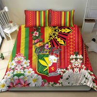 Personalised Hawaii and Philippines Together Bedding Set The Emblems with Cultural Symbols Green-Yellow-Red Tricolor