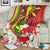 Personalised Hawaii and Philippines Together Blanket The Emblems with Cultural Symbols Green-Yellow-Red Tricolor