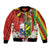 Personalised Hawaii and Philippines Together Bomber Jacket The Emblems with Cultural Symbols Green-Yellow-Red Tricolor