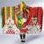 Personalised Hawaii and Philippines Together Hooded Blanket The Emblems with Cultural Symbols Green-Yellow-Red Tricolor