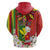 Personalised Hawaii and Philippines Together Hoodie The Emblems with Cultural Symbols Green-Yellow-Red Tricolor