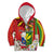 Personalised Hawaii and Philippines Together Kid Hoodie The Emblems with Cultural Symbols Green-Yellow-Red Tricolor