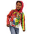 Personalised Hawaii and Philippines Together Kid Hoodie The Emblems with Cultural Symbols Green-Yellow-Red Tricolor