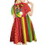 Personalised Hawaii and Philippines Together Kid Short Sleeve Dress The Emblems with Cultural Symbols Green-Yellow-Red Tricolor