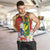 Personalised Hawaii and Philippines Together Men Tank Top The Emblems with Cultural Symbols Green-Yellow-Red Tricolor