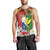 Personalised Hawaii and Philippines Together Men Tank Top The Emblems with Cultural Symbols Green-Yellow-Red Tricolor