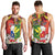 Personalised Hawaii and Philippines Together Men Tank Top The Emblems with Cultural Symbols Green-Yellow-Red Tricolor