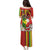 Personalised Hawaii and Philippines Together Puletasi The Emblems with Cultural Symbols Green-Yellow-Red Tricolor