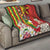 Personalised Hawaii and Philippines Together Quilt The Emblems with Cultural Symbols Green-Yellow-Red Tricolor